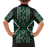 Jade Tukutuku Pattern Aotearoa Hawaiian Shirt Niho Taniwha and Puhoro Motifs LT7 - Polynesian Pride