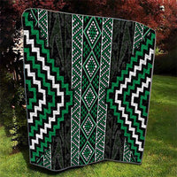 Jade Tukutuku Pattern Aotearoa Quilt Niho Taniwha and Puhoro Motifs