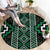 Jade Tukutuku Pattern Aotearoa Round Carpet Niho Taniwha and Puhoro Motifs