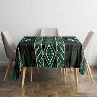 Jade Tukutuku Pattern Aotearoa Tablecloth Niho Taniwha and Puhoro Motifs LT7 - Polynesian Pride