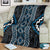 Azure Tukutuku Pattern Aotearoa Blanket Niho Taniwha and Puhoro Motifs