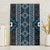 Azure Tukutuku Pattern Aotearoa Canvas Wall Art Niho Taniwha and Puhoro Motifs