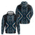 Azure Tukutuku Pattern Aotearoa Hoodie Niho Taniwha and Puhoro Motifs