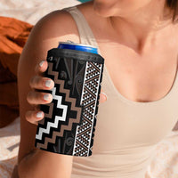 Classic Tukutuku Pattern Aotearoa 4 in 1 Can Cooler Tumbler Niho Taniwha and Puhoro Motifs LT7 - Polynesian Pride