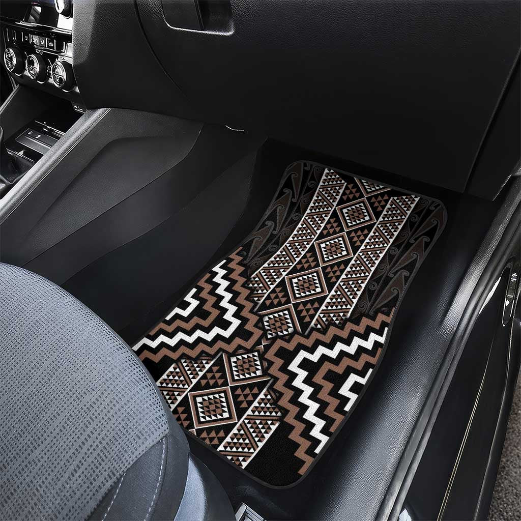Classic Tukutuku Pattern Aotearoa Car Mats Niho Taniwha and Puhoro Motifs LT7 - Polynesian Pride