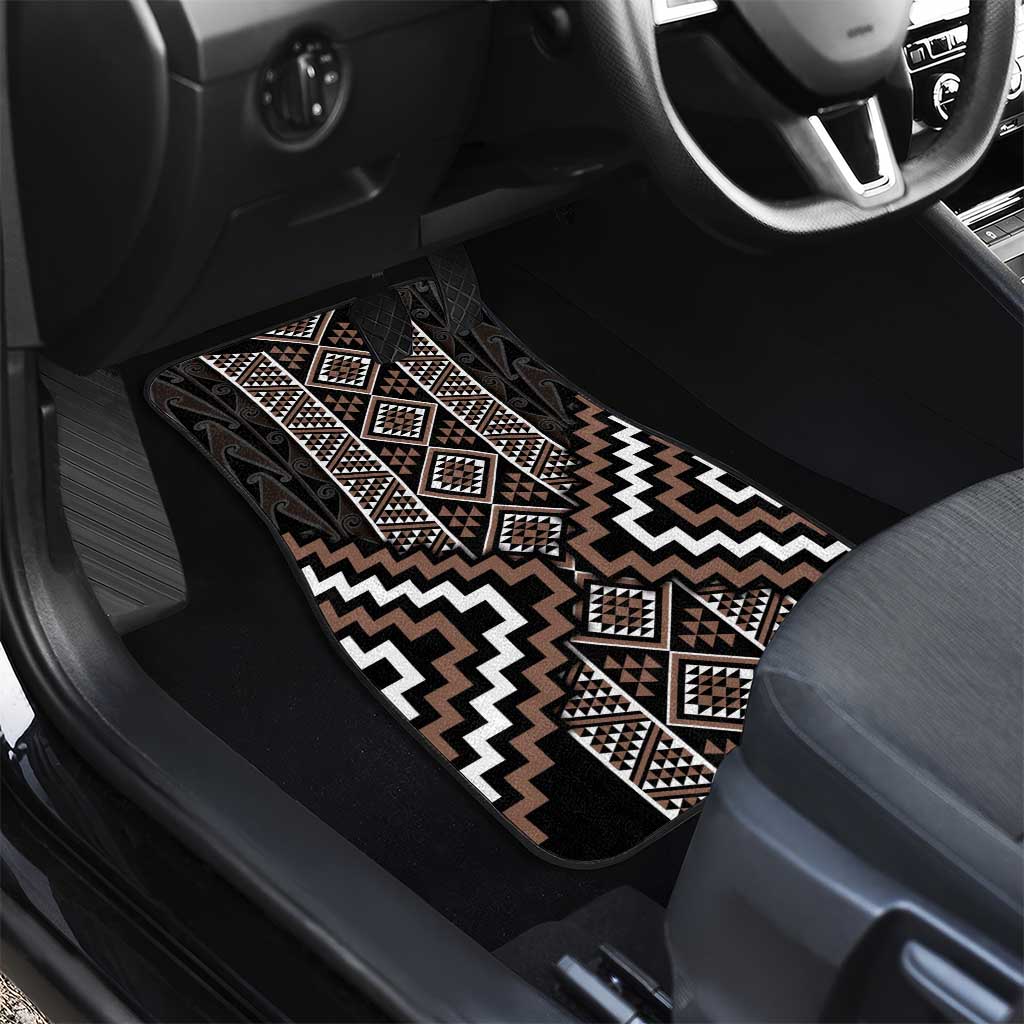 Classic Tukutuku Pattern Aotearoa Car Mats Niho Taniwha and Puhoro Motifs LT7 - Polynesian Pride