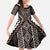 Classic Tukutuku Pattern Aotearoa Family Matching Off Shoulder Maxi Dress and Hawaiian Shirt Niho Taniwha and Puhoro Motifs