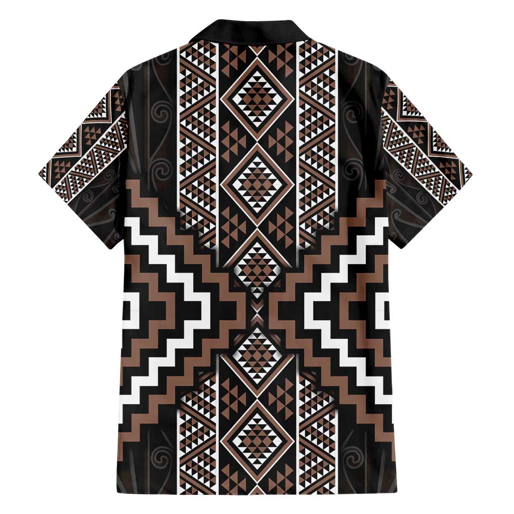 Classic Tukutuku Pattern Aotearoa Hawaiian Shirt Niho Taniwha and Puhoro Motifs LT7 - Polynesian Pride