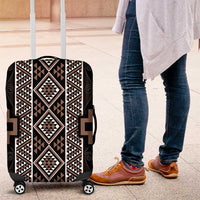 Classic Tukutuku Pattern Aotearoa Luggage Cover Niho Taniwha and Puhoro Motifs