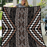 Classic Tukutuku Pattern Aotearoa Quilt Niho Taniwha and Puhoro Motifs