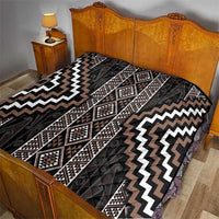 Classic Tukutuku Pattern Aotearoa Quilt Niho Taniwha and Puhoro Motifs