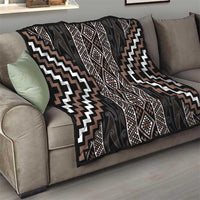 Classic Tukutuku Pattern Aotearoa Quilt Niho Taniwha and Puhoro Motifs