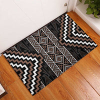 Classic Tukutuku Pattern Aotearoa Rubber Doormat Niho Taniwha and Puhoro Motifs LT7 - Polynesian Pride