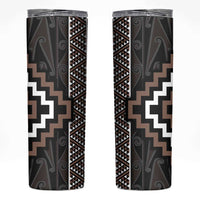 Classic Tukutuku Pattern Aotearoa Skinny Tumbler Niho Taniwha and Puhoro Motifs