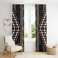 Classic Tukutuku Pattern Aotearoa Window Curtain Niho Taniwha and Puhoro Motifs LT7 - Polynesian Pride
