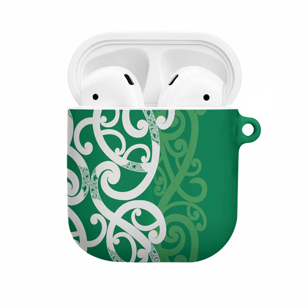 Pounamu Green Maori AirPods Case Koru Kowhaiwhai - Polynesian Pride