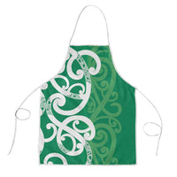Pounamu Green Maori Apron Koru Kowhaiwhai LT7 Green - Polynesian Pride