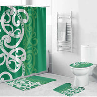 Pounamu Green Maori Bathroom Set Koru Kowhaiwhai - Polynesian Pride