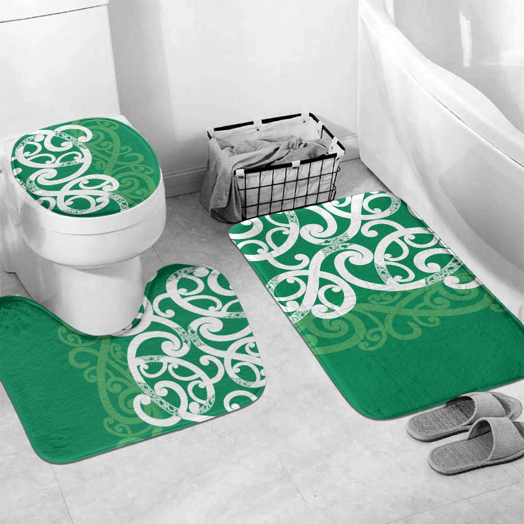 Pounamu Green Maori Bathroom Set Koru Kowhaiwhai - Polynesian Pride