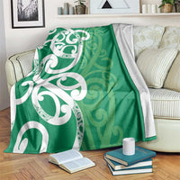 Pounamu Green Maori Blanket Koru Kowhaiwhai - Polynesian Pride