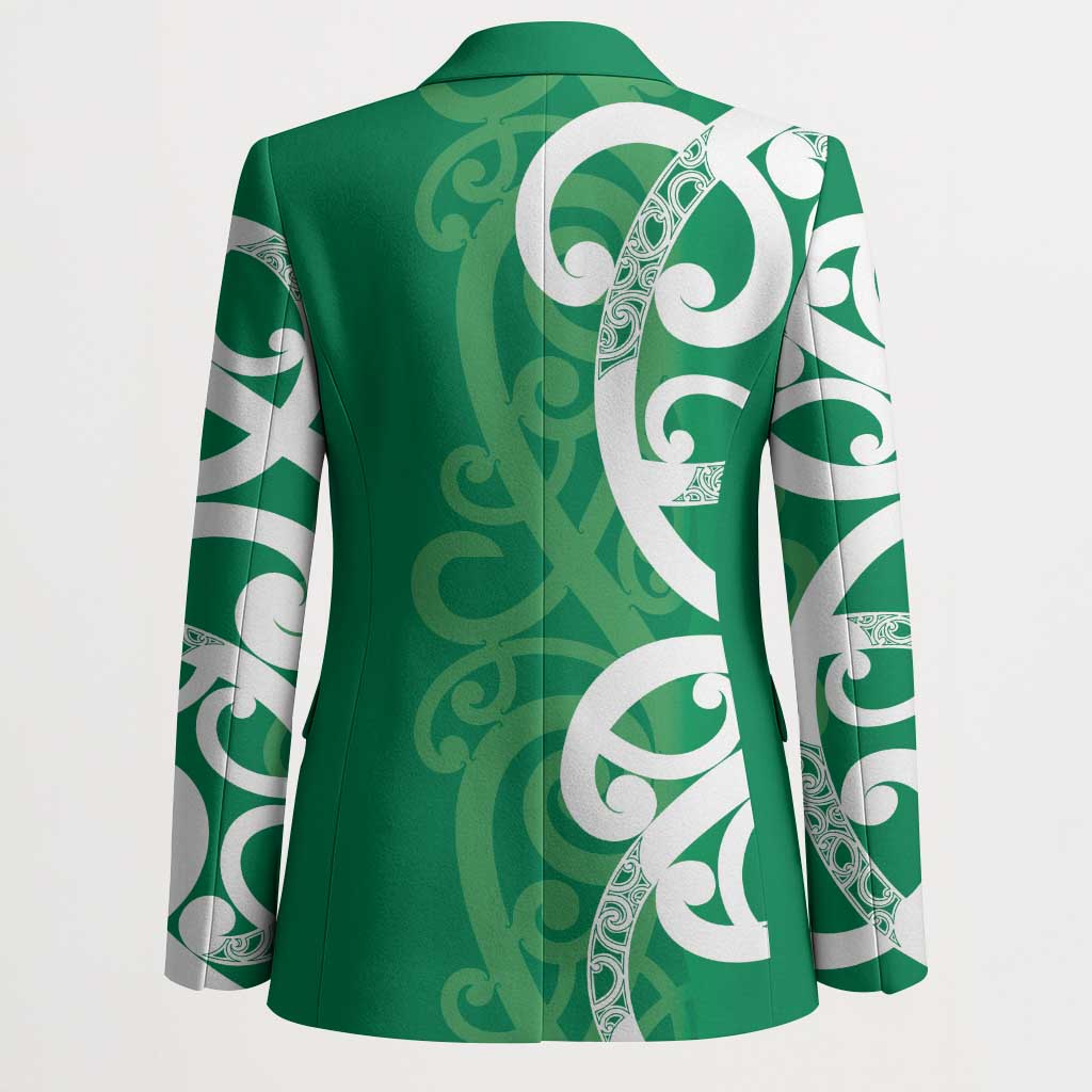 Pounamu Green Maori Blazer Koru Kowhaiwhai LT7 - Polynesian Pride