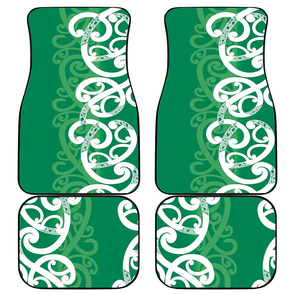 Pounamu Green Maori Car Mats Koru Kowhaiwhai LT7 - Polynesian Pride