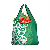 Pounamu Green Maori Grocery Bag Koru Kowhaiwhai - Polynesian Pride