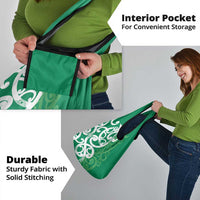 Pounamu Green Maori Grocery Bag Koru Kowhaiwhai - Polynesian Pride