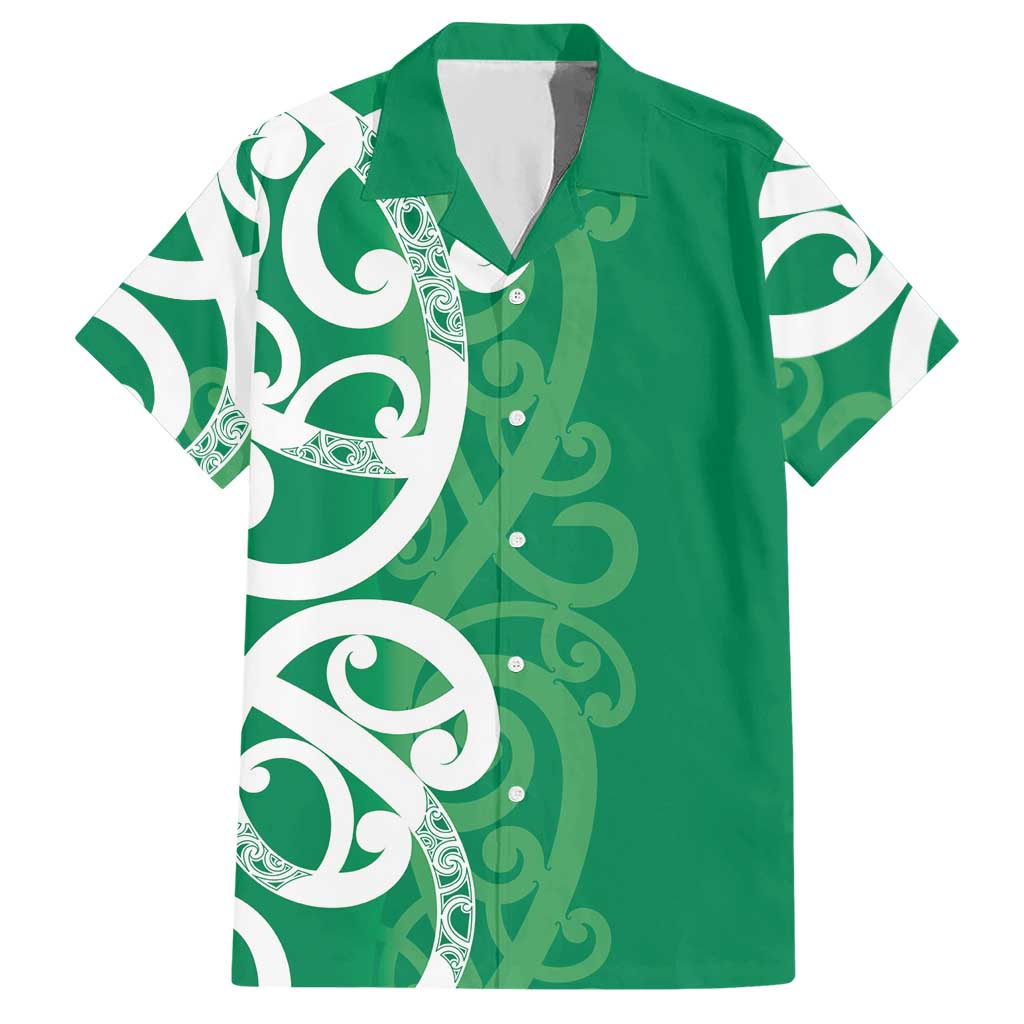 Pounamu Green Maori Hawaiian Shirt Koru Kowhaiwhai LT7 Green - Polynesian Pride
