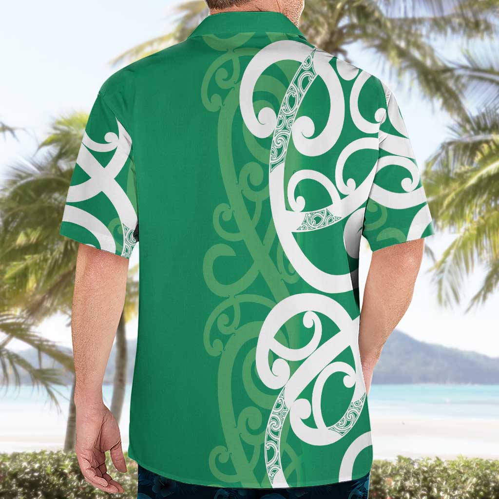 Pounamu Green Maori Hawaiian Shirt Koru Kowhaiwhai LT7 - Polynesian Pride