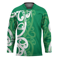 Pounamu Green Maori Hockey Jersey Koru Kowhaiwhai - Polynesian Pride