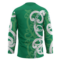 Pounamu Green Maori Hockey Jersey Koru Kowhaiwhai - Polynesian Pride