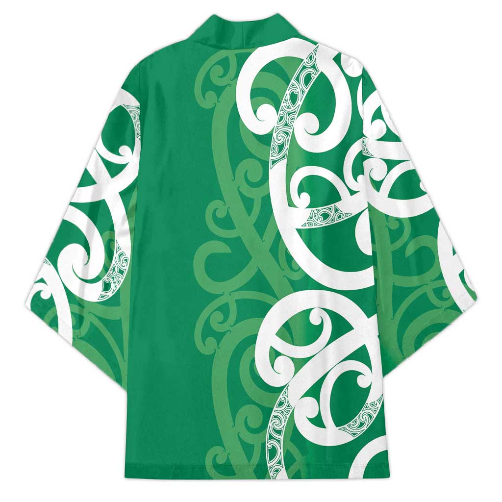 Pounamu Green Maori Kimono Koru Kowhaiwhai LT7 - Polynesian Pride