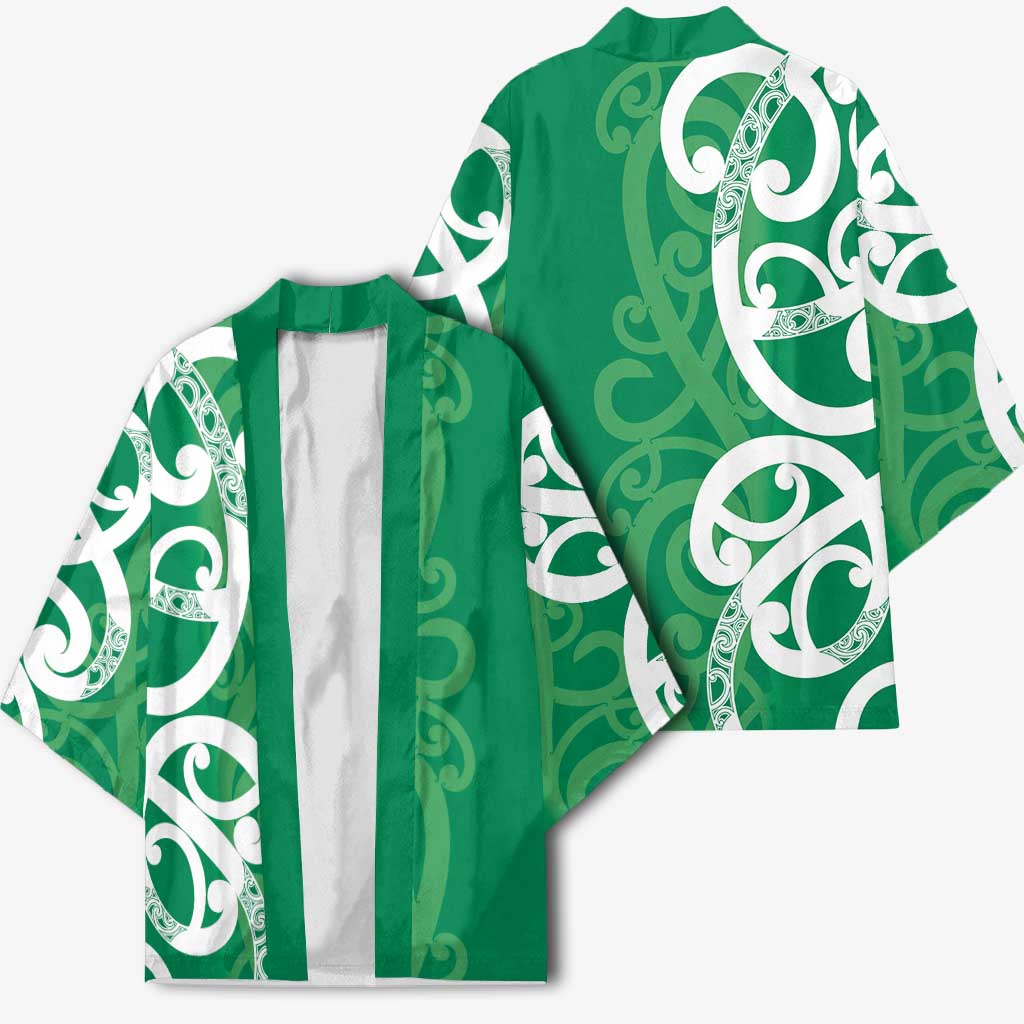 Pounamu Green Maori Kimono Koru Kowhaiwhai LT7 - Polynesian Pride