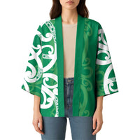 Pounamu Green Maori Kimono Koru Kowhaiwhai LT7 - Polynesian Pride