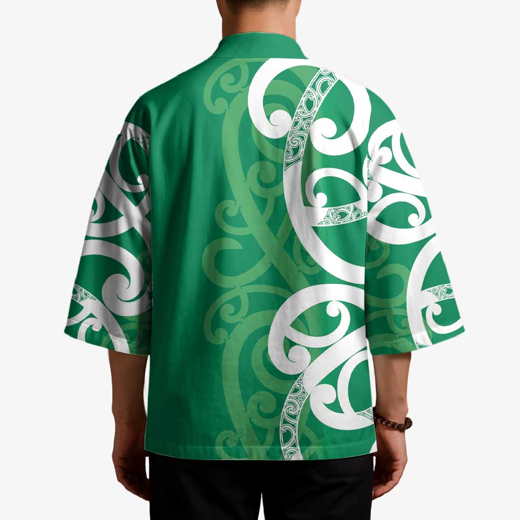 Pounamu Green Maori Kimono Koru Kowhaiwhai LT7 - Polynesian Pride