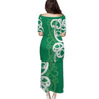 Pounamu Green Maori Puletasi Koru Kowhaiwhai LT7 - Polynesian Pride