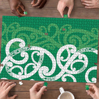 Pounamu Green Maori Puzzle Koru Kowhaiwhai LT7 - Polynesian Pride