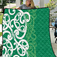Pounamu Green Maori Quilt Koru Kowhaiwhai - Polynesian Pride