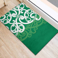 Pounamu Green Maori Rubber Doormat Koru Kowhaiwhai LT7 - Polynesian Pride