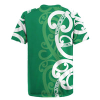 Pounamu Green Maori Rugby Jersey Koru Kowhaiwhai - Polynesian Pride