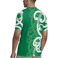 Pounamu Green Maori Rugby Jersey Koru Kowhaiwhai - Polynesian Pride