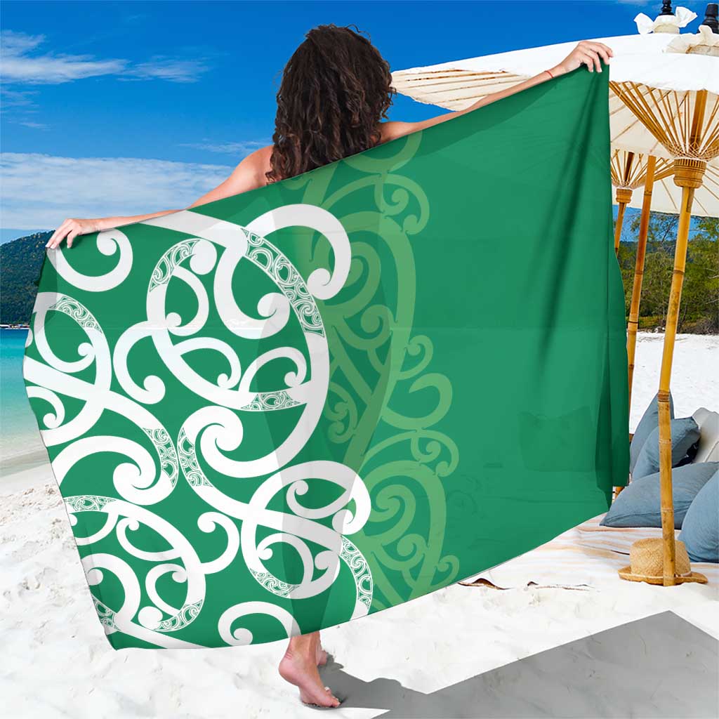 Pounamu Green Maori Sarong Koru Kowhaiwhai - Polynesian Pride