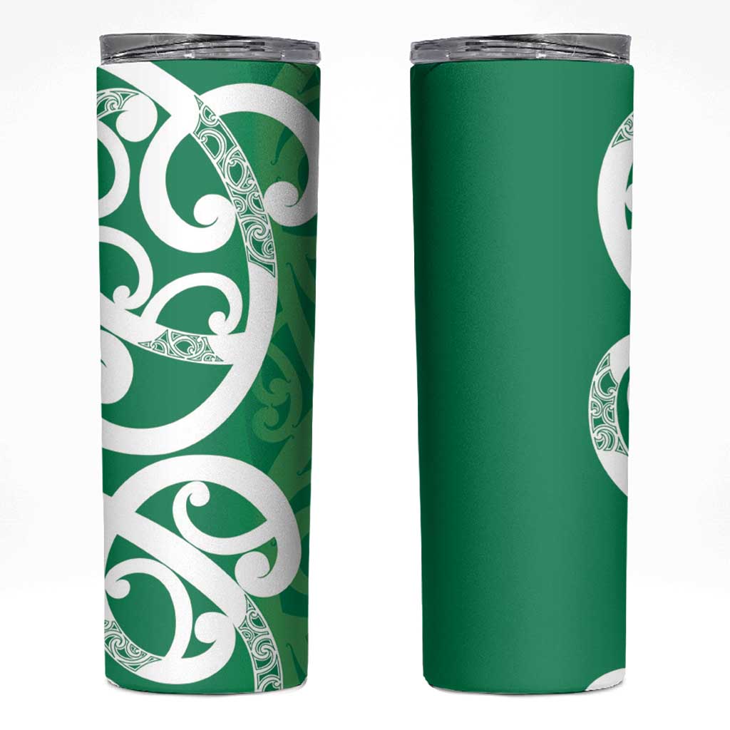 Pounamu Green Maori Skinny Tumbler Koru Kowhaiwhai LT7 Green - Polynesian Pride