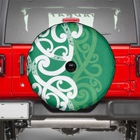 Pounamu Green Maori Spare Tire Cover Koru Kowhaiwhai LT7 - Polynesian Pride