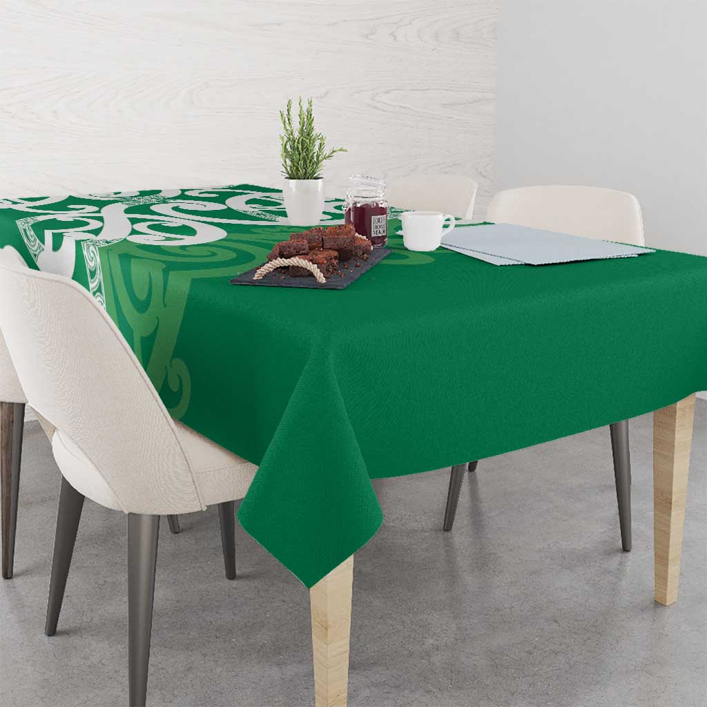 Pounamu Green Maori Tablecloth Koru Kowhaiwhai LT7 - Polynesian Pride