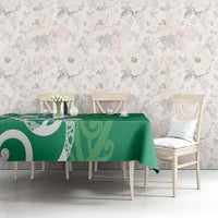 Pounamu Green Maori Tablecloth Koru Kowhaiwhai LT7 - Polynesian Pride