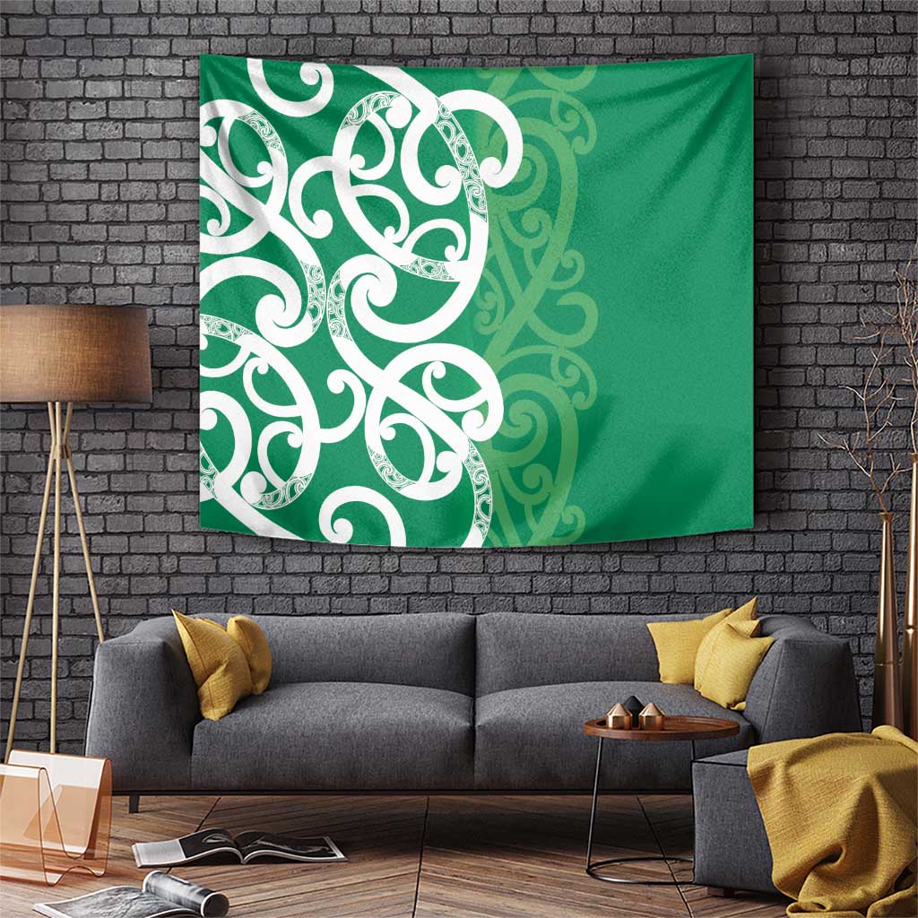 Pounamu Green Maori Tapestry Koru Kowhaiwhai LT7 Green - Polynesian Pride