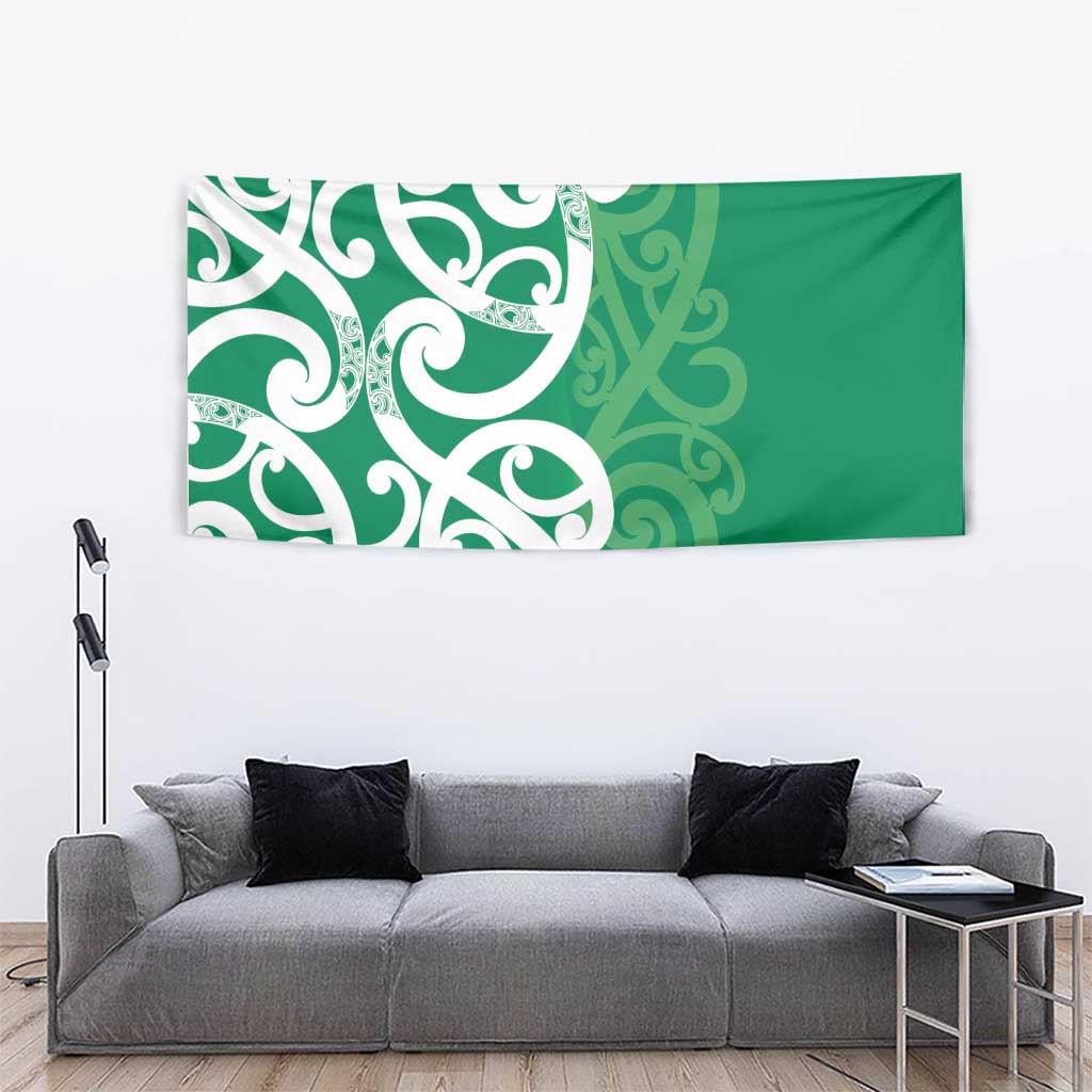 Pounamu Green Maori Tapestry Koru Kowhaiwhai LT7 - Polynesian Pride