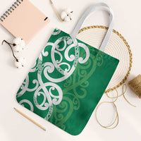 Pounamu Green Maori Tote Bag Koru Kowhaiwhai - Polynesian Pride